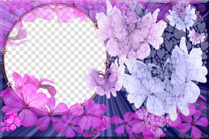 Lav Frames, purple and white floral transparent background PNG clipart