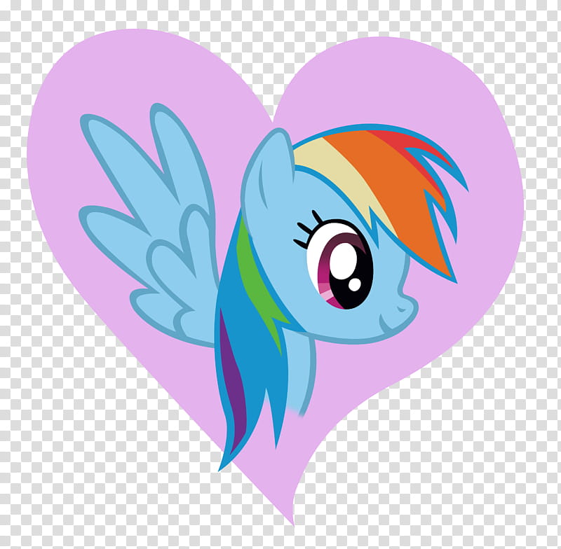 Rainbow Dash Heart Design, My Little Pony Rainbow Dash transparent background PNG clipart