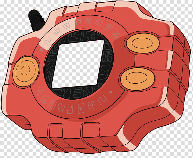 Digimon Adventure Digivices HQ Base, red handheld game console illustration transparent background PNG clipart