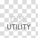 Gill Sans Text Dock Icons, disk util, disk utility text transparent background PNG clipart