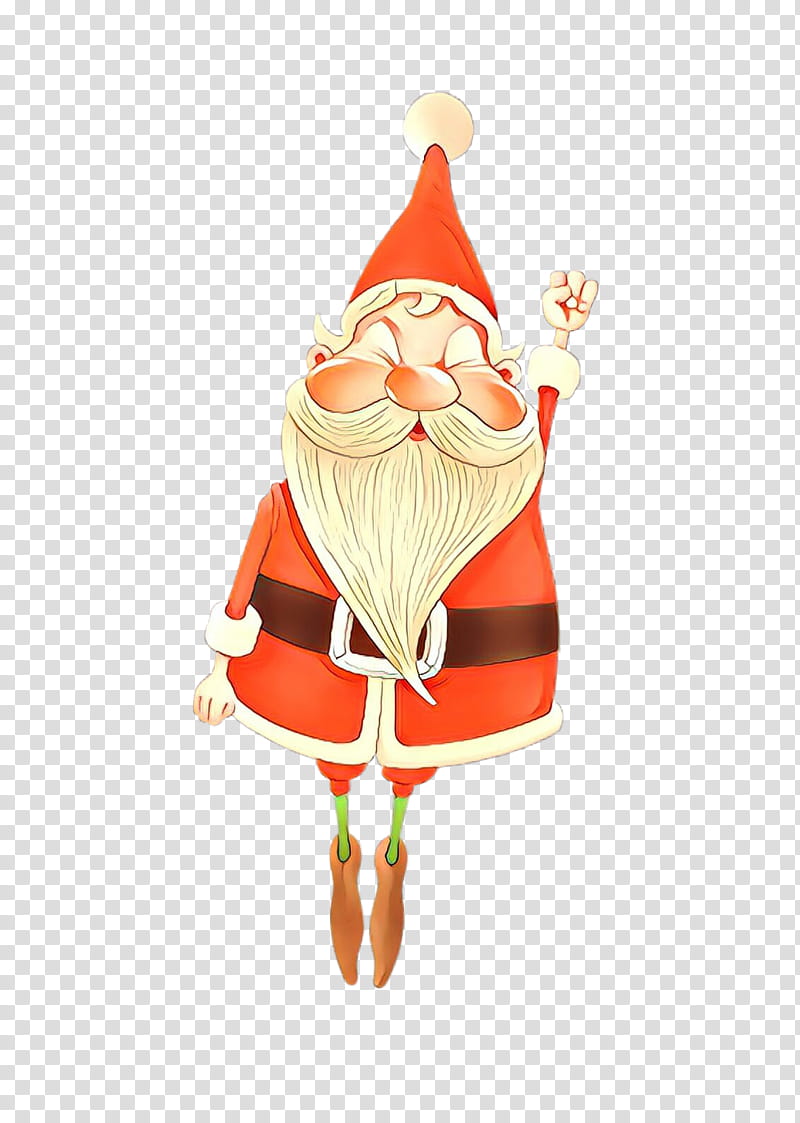 Santa claus, Orange, Garden Gnome, Lawn Ornament, Statue, Holiday Ornament, Interior Design transparent background PNG clipart