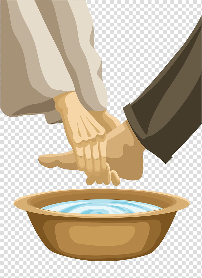 Jesus washing feet transparent background PNG clipart