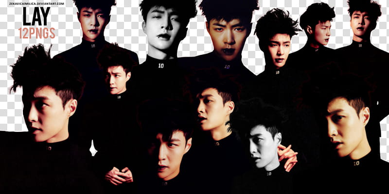 EXO Lay Monster, EXO Lay collage transparent background PNG clipart