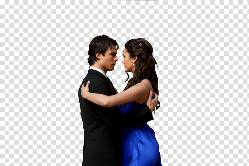 Damon and Elena , two person dancing transparent background PNG clipart