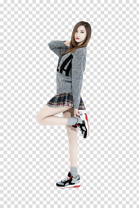EXID, woman posing raising her foot transparent background PNG clipart