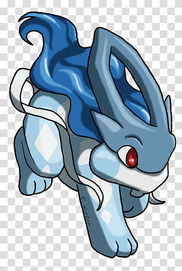 Chibi Shiny Suicune, gray and blue Pokemon character transparent background PNG clipart