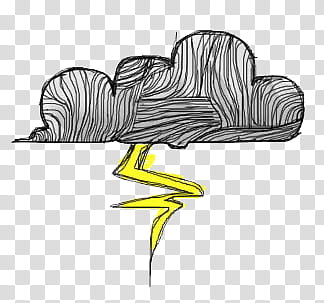 Many, cloud and lightning illustration transparent background PNG clipart