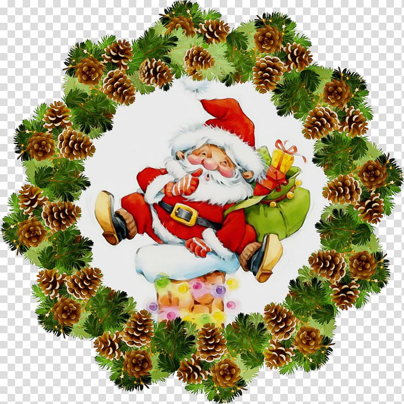Christmas decoration, Watercolor, Paint, Wet Ink, Wreath, Plant, Christmas , Interior Design, Pine transparent background PNG clipart