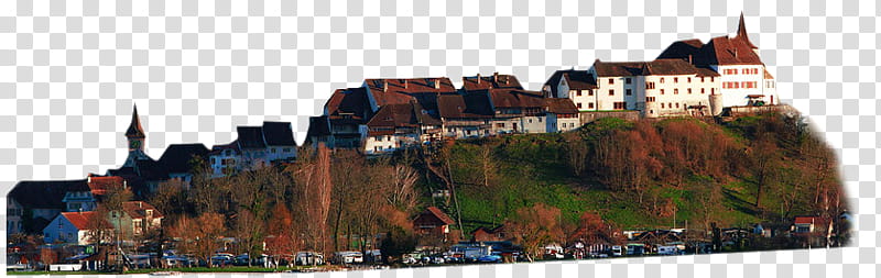 , houses and buildings on top of hill transparent background PNG clipart