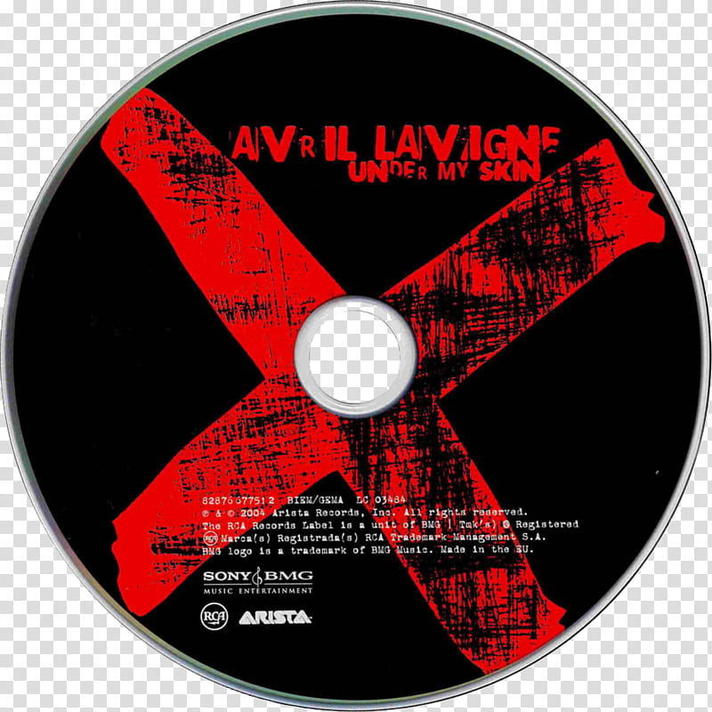 pck  de avril lavigne, black and red The Ultimate Spider-Man disc transparent background PNG clipart