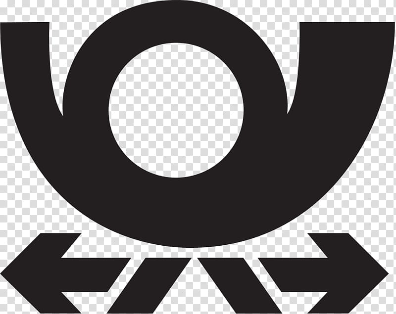 Mail Logo, Post Horn, Deutsche Bundespost, Germany, Deutsche Post, Post Office, French Horns, Blackandwhite transparent background PNG clipart