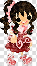 The icons of cute girls in cute dress, himawari-girl- transparent background PNG clipart