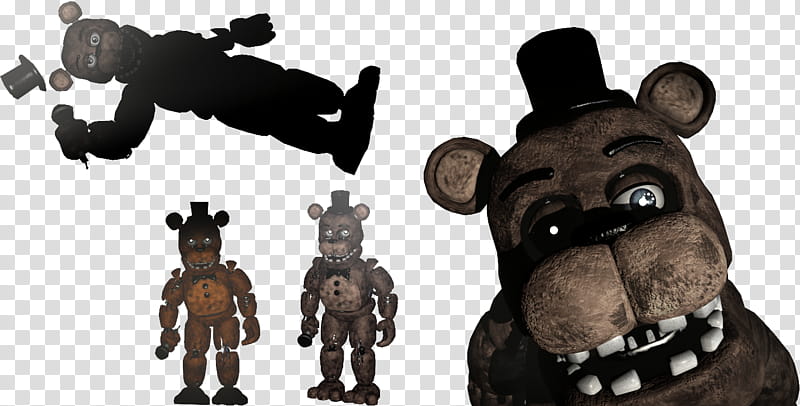 Withered Freddy New Textures Full Body transparent background PNG