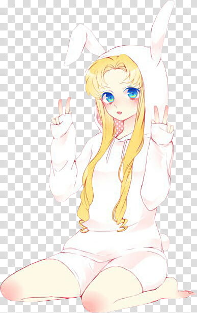 Sailor Moon Usagi Tsukino, woman in bunny costume illustration transparent background PNG clipart