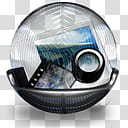 Sphere   , clear glass and black ball transparent background PNG clipart