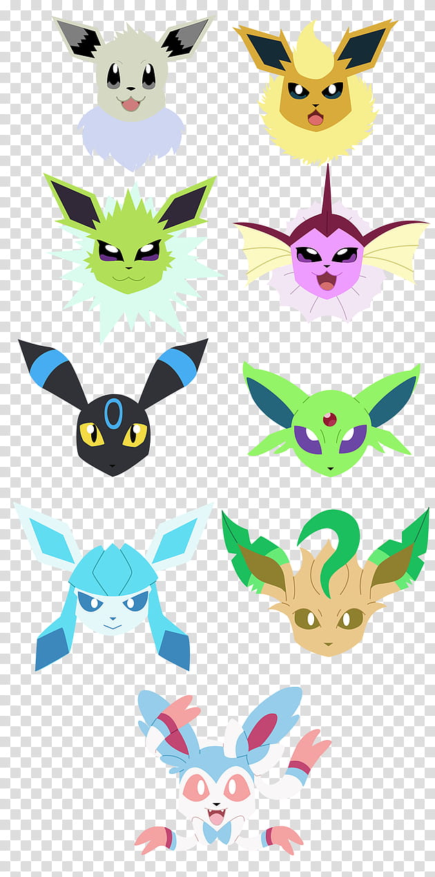 Shiny Eeveelutions transparent background PNG clipart