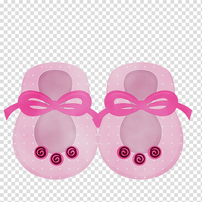 footwear pink slipper shoe baby & toddler shoe, Watercolor, Paint, Wet Ink, Baby Toddler Shoe, Magenta, Baby Products transparent background PNG clipart