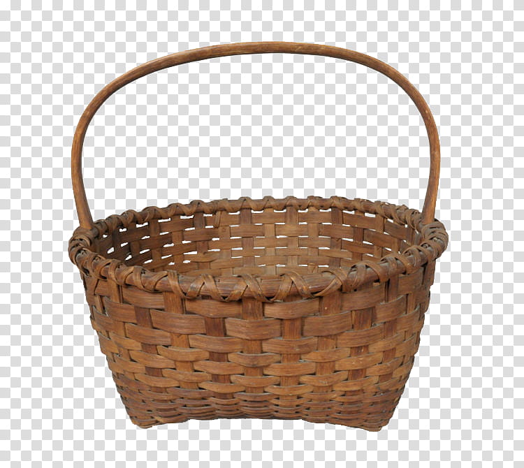 Antiquities, brown wicker basket transparent background PNG clipart