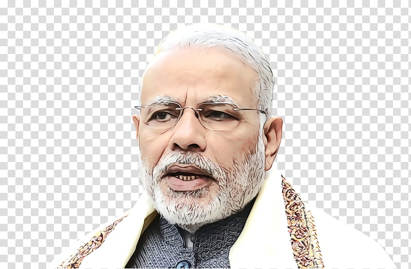 Narendra Modi, India, Moustache, Glasses, Portrait, Beard, Human, Closeup transparent background PNG clipart