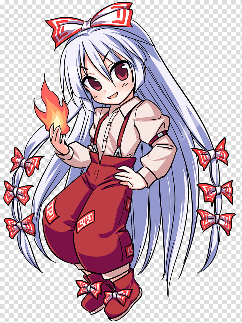 Touhou Genso Rondo Mokou Ballot Artwork transparent background PNG clipart