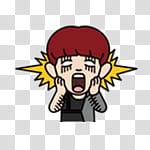 EXO LINE, man shouting transparent background PNG clipart