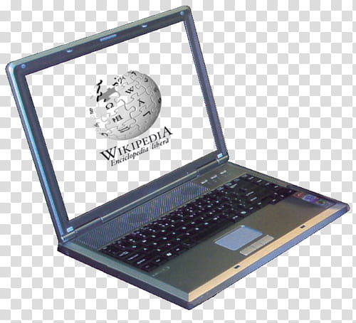 AESTHETIC GRUNGE, gray laptop displaying Wikipedia logo transparent background PNG clipart