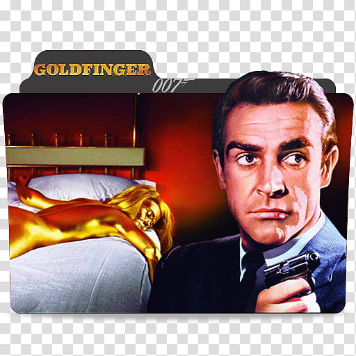 James Bond movies Sean Connery folder icons,  Goldfinger transparent background PNG clipart