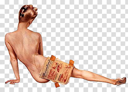 Vintage Girl s, naked woman illustration transparent background PNG clipart