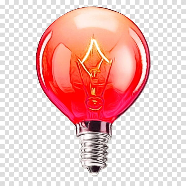 Light bulb, Watercolor, Paint, Wet Ink, Red, Lighting, Incandescent Light Bulb, Lamp transparent background PNG clipart