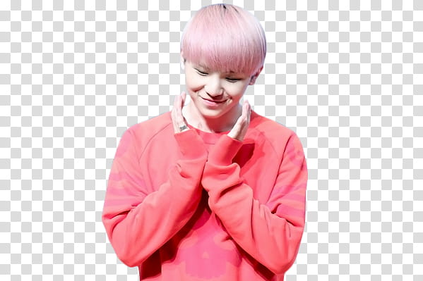 SEVENTEEN Woozi , man wearing red sweatshirt transparent background PNG clipart