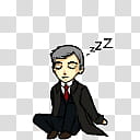 BBC Sherlock Lestrade Shimeji, man wearing coat sleeping illustration transparent background PNG clipart