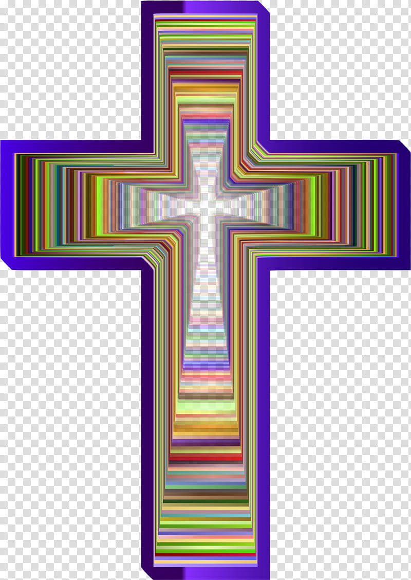 Creative, Crucifix, Christian Cross, Christianity, Drawing, Purple, Religious Item, Line transparent background PNG clipart