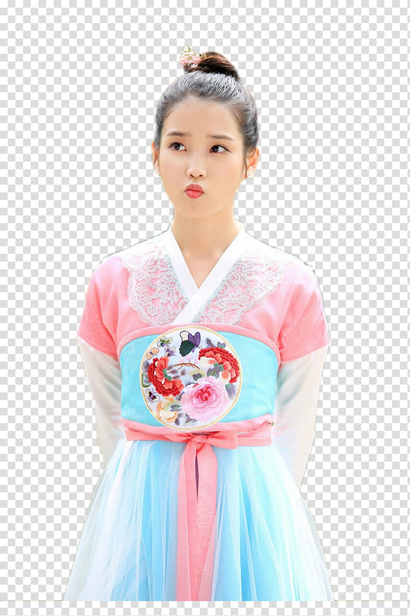 Render Moon Lovers, woman wearing pink and blue kimono transparent background PNG clipart