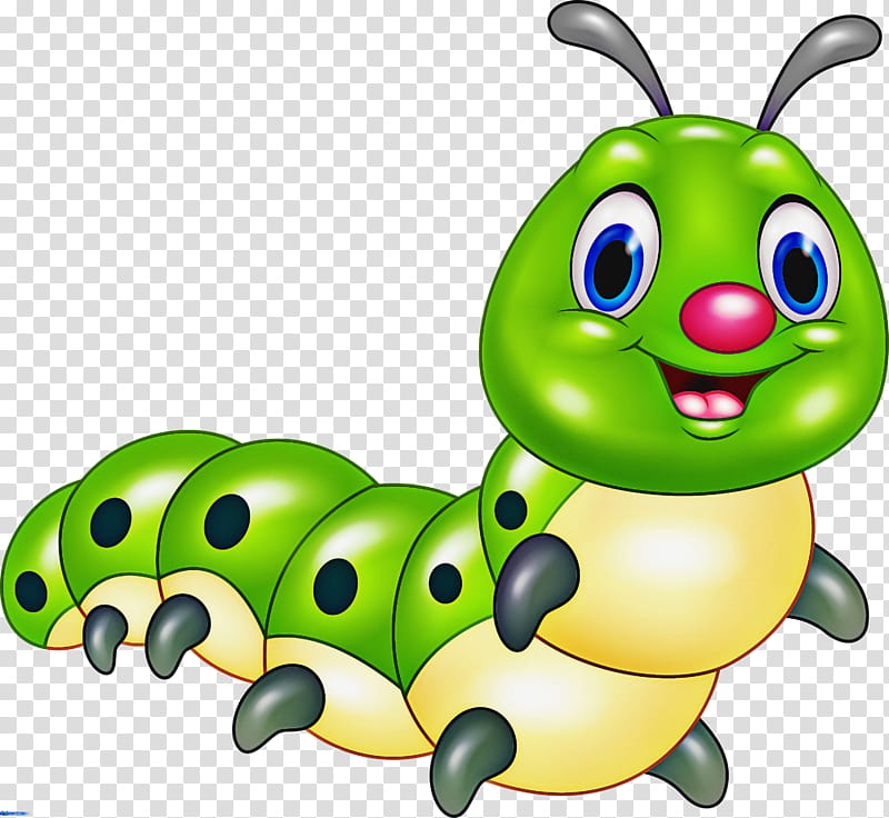 caterpillar insect cartoon green larva, Moths And Butterflies, Animation, Plant, Animal Figure transparent background PNG clipart