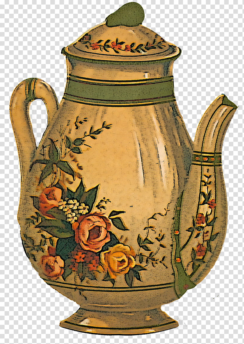 kettle teapot earthenware ceramic serveware, Pottery, Pitcher, Vase, Jug, Urn, Lid, Tableware transparent background PNG clipart