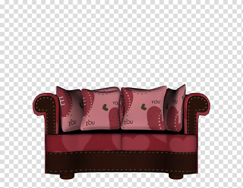 seated , red leather sofa art transparent background PNG clipart