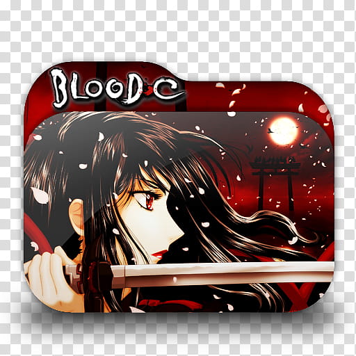 Anime Folder Icon Pack  by Knives, Blood C  transparent background PNG clipart