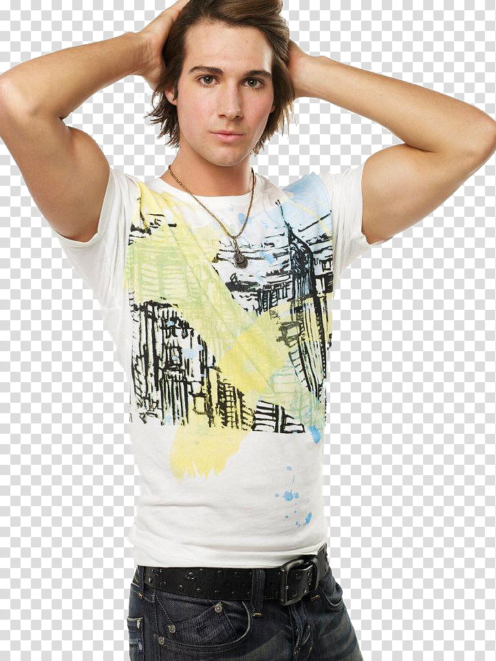 James Maslow HQ, man wearing white t-shirt transparent background PNG clipart