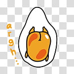 Gudetama, white and yellow egg meme illustration transparent background PNG clipart