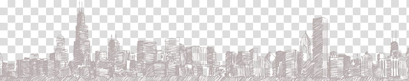 City, Chicago, Line, Sky, White, Text, Human Settlement, Blackandwhite transparent background PNG clipart