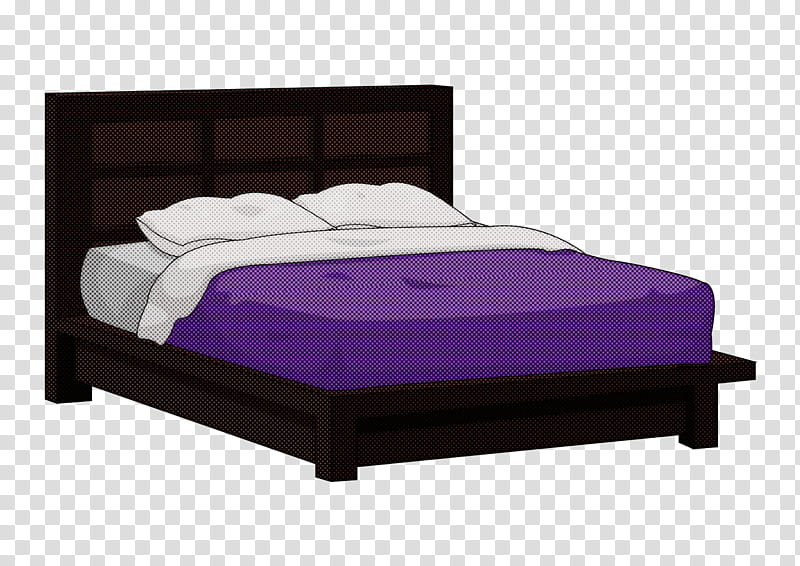 furniture bed bed frame bedroom purple, Violet, Mattress, Boxspring, Futon Pad transparent background PNG clipart
