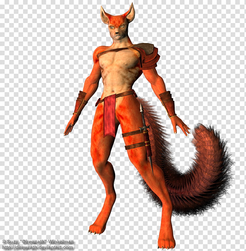 Kitsune , red devil illustration transparent background PNG clipart