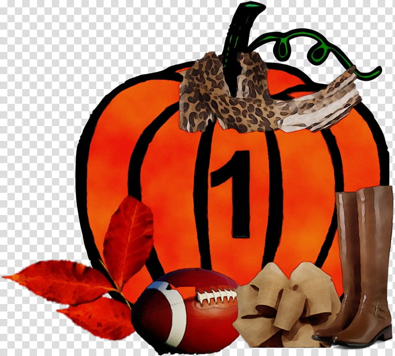 Cartoon Halloween Pumpkin, Watercolor, Paint, Wet Ink, Pumpkin Spice Latte, Gourd, Orange, Halloween transparent background PNG clipart