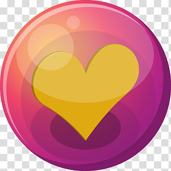 Heart Bubble Icons, orange, yellow and pink heart transparent background PNG clipart