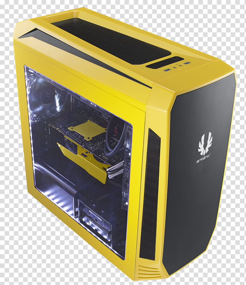 Window, Computer Cases Housings, Bitfenix Aegis, Bitfenix Aegis Core Microatx Chassis, Power Supply Unit, Cooler Master, Yellow, Technology transparent background PNG clipart