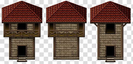 RPG Maker VX Tower, brown house transparent background PNG clipart