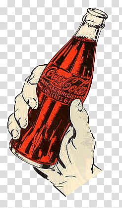 person holding Coca-Cola soda bottle transparent background PNG clipart