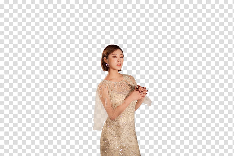 Wheein MAMAMOO PAINT ME, woman wearing mesh floral dress transparent background PNG clipart
