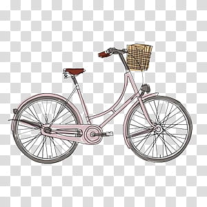 pink bicycle graphic transparent background PNG clipart