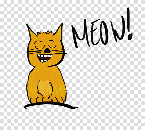 Meow Meow Kitty Cat transparent background PNG clipart.